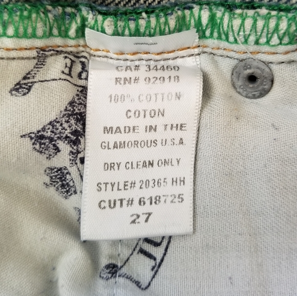 Juicy Couture Vintage Bleach Flower Jeans Size 27 - Picture 4 of 5